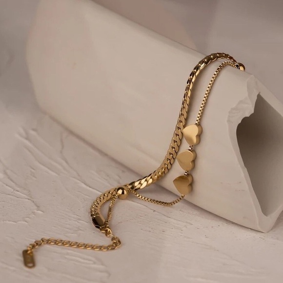 Women Charm Heart Round Pendant Bracelet - Picture 3 of 5